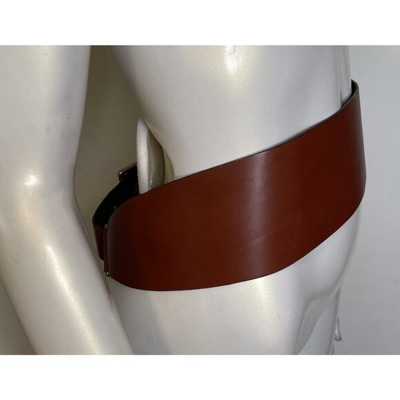 Vintage Mulberry Brown Wide Leather Belt NWT 30 - 32\